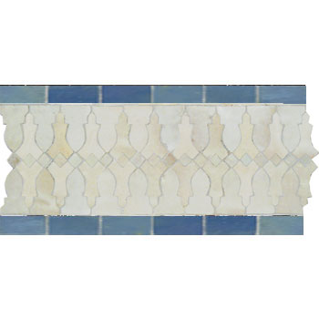 Mosaic House Moroccan tile Ank 1-20 Max Variation White Sea Blue  cement, encaustic, field, pattern, traditional, stars, classic 